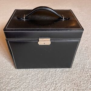 The Limited Black Jewelry Case with White Stitching